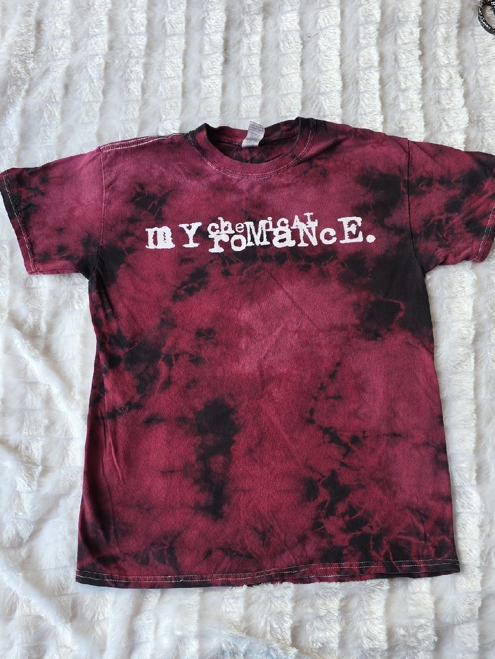 My Chemical Romance Tie-Dye Band Tee - Burgundy & Black